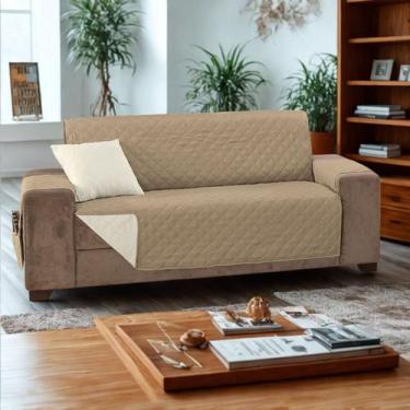 Imagem de Capa Protetora de Sofá Padrão 3 Lugares Manu Matelado Dupla Face - MR 