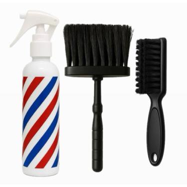 Imagem de Kit Espanador Borrifador Escovinha Paraq Disfarce Barbeiro - Barbersho