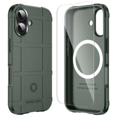 Imagem de LABILUS Capa protetora tática de TPU espesso à prova de quedas de 2,4 m resistente à queda para MagSafe compatível com iPhone 16 (6,1 polegadas) - Floresta Boreal