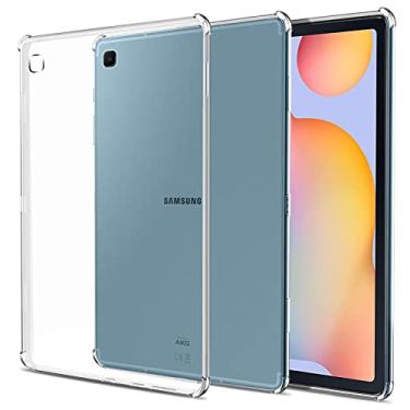 Imagem de easyBee Capa compatível com Samsung Galaxy Tab S6 Lite de 10,4 polegadas 2024/2022/2020, capa protetora ultrafina de silicone à prova de choque HD transparente TPU - transparente