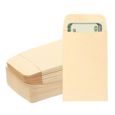 Imagem de PATIKIL Envelope para dinheiro, pacote com 100 envelopes de dinheiro de 8,9 cm x 5,6 cm, sacos para dinheiro, carta de desafio de economia de orçamento, para presente, moedas, cheques, bilhetes, joias