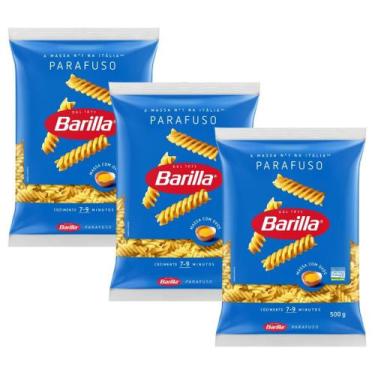Imagem de Kit 3 Macarrão com Ovos Parafuso N1 Barilla Pacote 500g