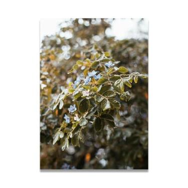 Imagem de Impressão de foto de realismo floral de distribuição aleatória – Arte de parede de jardim vibrante para decoração de casa, reprodução de pintura em tela 31,5 x 112 cm Un Framed