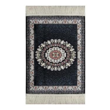 Imagem de Tapete Persa Iraniano Azul Escuro - 0,50x1,00cm