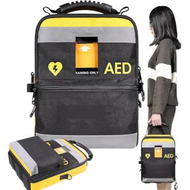 Imagem de Bolsa De Armazenamento Aed, Bolsa Desfibriladora, Bolsa Portátil Para Armazenamento Aed Recipiente De Instrumento De Emergência Com Alças Ajustáveis E Tiras Reflexivas