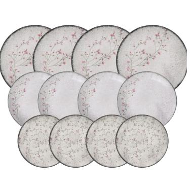 Imagem de Jogo de Pratos 12 Peças Tramontina Floralis em Porcelana