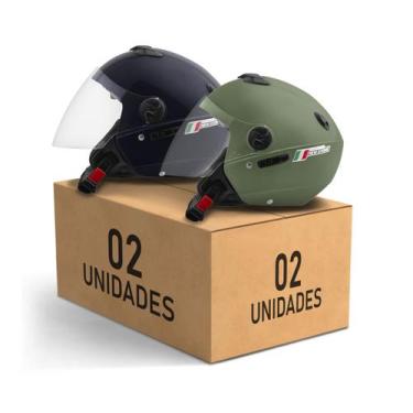 Imagem de Kit 2 Capacete Aberto New Atomic Elite Masculino Feminino Pro Tork, AZ