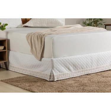 Imagem de Saia para Cama Box Fontana Casal Padrão, Queen e King - Sulamita, Bran