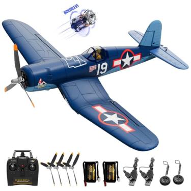 Imagem de VOLANTEXR Brushless RC Plane 4 Channel - F4U Corsair 500mm RC Airplane with 3D Aerobatic & XPilot Stabilizer, 3 Flight Modes, 2.4G Remote Control Airplane RTF Fully Assembled 19in x16 inches