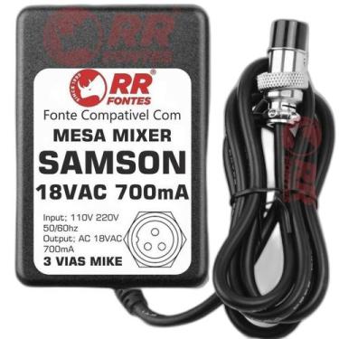 Imagem de Fonte Ac 18V Pra Mesa Som Mixer Samson Mdr6 Mdr8 Mdr10 Mdr16 - Rrfonte