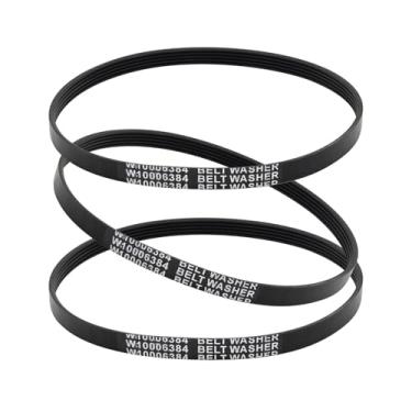 Imagem de MEFONKOU W10006384 Correia de acionamento de arruela para Whirlpool/Kenmore/Maytag/Amana modelos de substituição de máquina de lavar peças W10006384 AP6014712 PS11747978 (pacote com 3)