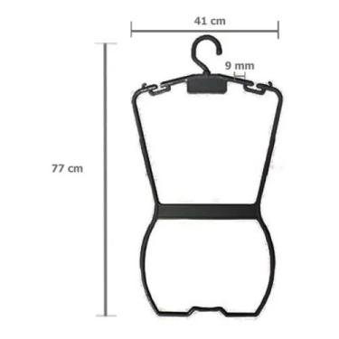 Imagem de Cabide silhueta preto adulto kit com 10- Organização e Sofisticação - 