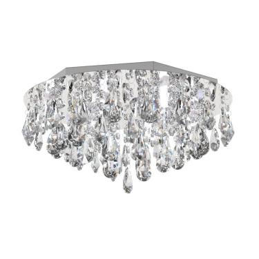 Imagem de Plafon Lustre De Cristal  40Cm  De Estar Mesa Jantar  Living