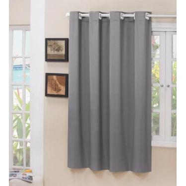 Imagem de Cortina Blackout Tecido Cinza 1,40X1,50 Janela Porta - Lm Detona