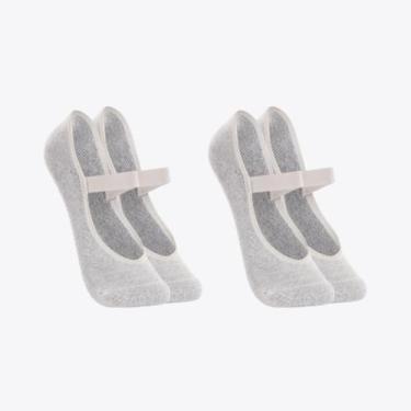 Imagem de Kit 2 Pares de Meias Lupo Sapatilha Antiderrapante 04945-102, Cinza, P