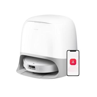 Imagem de roborock Aspirador de pó e esfregão Qrevo CurvX, sucção de 22.000Pa, ultrafino, sistema duplo antiembaraço, reconhecimento de obstáculos de IA reativa, chassi AdaptiLift, lavagem e secagem automática