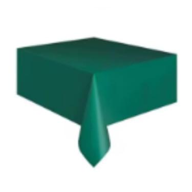Imagem de Kit 10 Toalhas Plástica de Mesa Para Convidados 78x78cm(Verde Escuro)