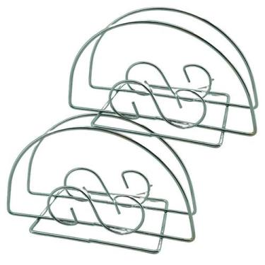 Imagem de Kit 1/2/3 Porta Guardanapos de Aço Inox em S - Aliança, 2 Unidades