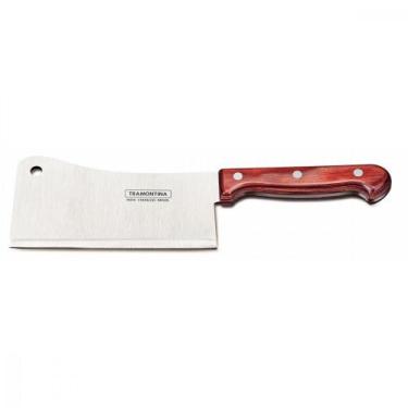 Imagem de Cutelo Tramontina Polywood Lamina Inox e Madeira Vermelho 6", 1, 6"