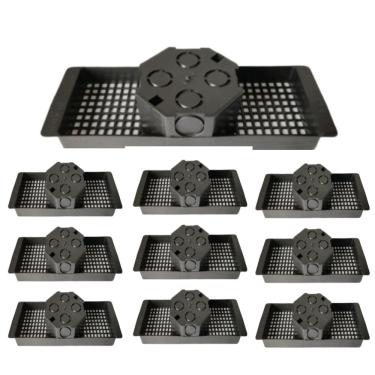 Imagem de 10 Caixas De Teto Suporte 30Cm Para Laje Preto Canal