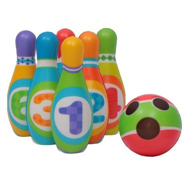 Imagem de Kit de Boliche Soft Infantil com 7 Peças - Zippy Toys