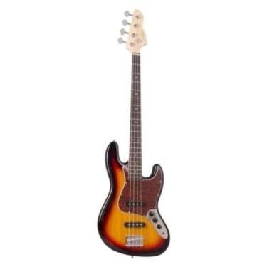 Imagem de Contrabaixo Giannini Gb-100 Jazz Bass Elétrico Passivo Sunburst/turtle [f002]