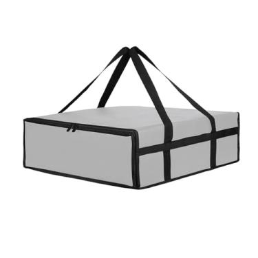 Imagem de YWJLQH Bolsa térmica para pizza Develivey, à prova d'água, reutilizável, grande capacidade, aquecedor de pizza, estojo de transporte para viagens, 40cmx40cmx15cm