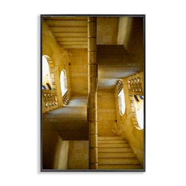 Imagem de Stupell Industries Arquitetura Surrealista Escadas Design de arte giclée emoldurado preto por Robin Vandenabeele, 61 x 40 cm