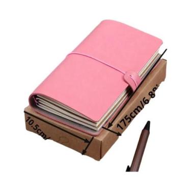 Imagem de Caderno criativo livro de viagem a6 folhas soltas simples diário retro