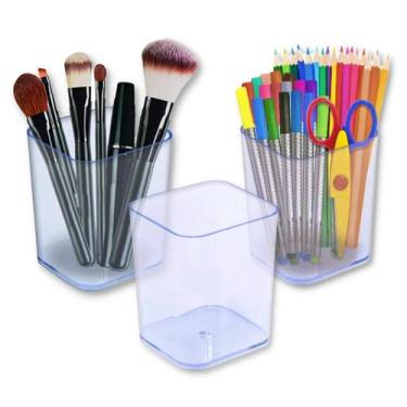 Imagem de Porta objetos acrílico Dello kit com 3 peças
