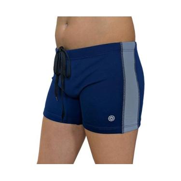 Imagem de Sunga Boxer Bicolor Natação Infantil - SUPORT FITNESS, Cinza, 4, Mascu