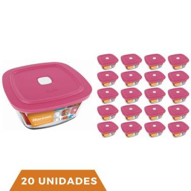 Imagem de 20 Potes de Vidro Facilita Quadrado 300ml Marinex Nadir - NADIR FIGUER