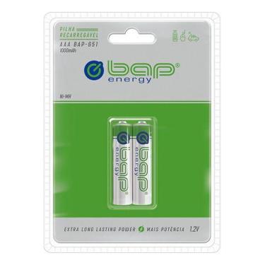 Imagem de Pilha Recarregavel Aaa Bap-601 C2 Aaa 1,2v 1000mah Cart C/2  - Bap Ene