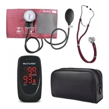 Imagem de Kit Enfermagem Completo Com Medidor De Pressão Estetoscópio Rappaport 
