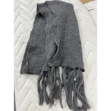 Imagem de Cachecol Liso de Lã Feminino / Masculino Básico Inverno Echarpe Adullt