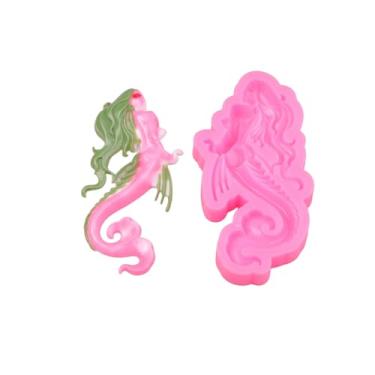 Imagem de Angel Wings Moldes de sabão de silicone em forma de sereia, molde de resina, super brilhante, molde de fundição de resina epóxi, moldes de chocolate e doces