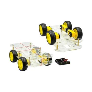 Imagem de Kit De Chassi De Carro Robô Inteligente 2WD Para Arduino UNO R3 Com En