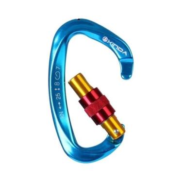 Imagem de Mosquetão De Alumínio Em Forma De D 25KN Com Fechadura De Rosca Para E