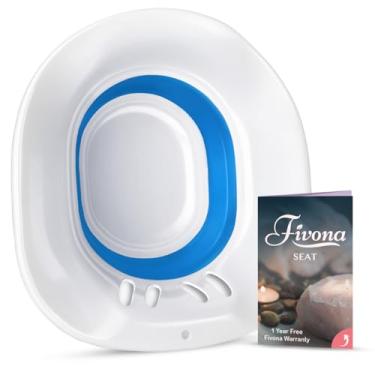 Imagem de Fivona Banheira Sitz para assento sanitário pós-parto e cuidados com hemorróidas - Assento Yoni a vapor - Bacia dobrável para imersão de sal Epsom - Bidê portátil sem BPA resistente à temperatura