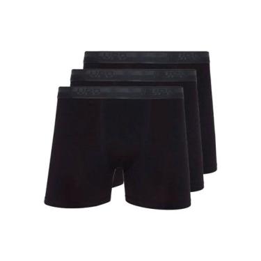 Imagem de Kit com 3 Cuecas Boxer Lupo 784-017, Preto, P