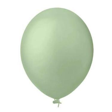 Imagem de BALÃO LISO REDONDO - PIC PIC Nº 09 - VERDE EUCALIPTO - Pacote com 50 u