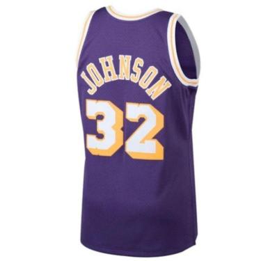 Imagem de Regata NBA Los Angeles Lakers Magic Johnson 1984-85 - Mitchell & Ness-Branco-Adulto-Masculino