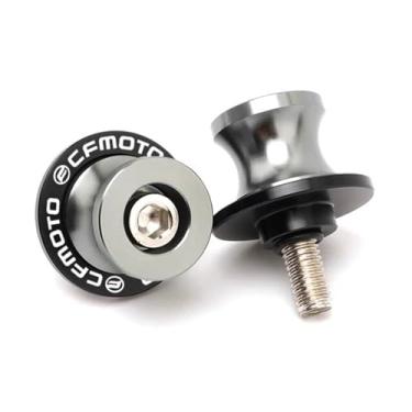 Imagem de Carretéis deslizantes de braço oscilante de 10 mm 675SS adequados para CFMOTO 675SS Acessórios de barra de impacto com estrutura de suporte, alumínio CNC T6061 (titânio)