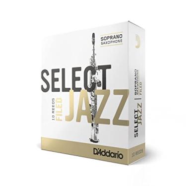 Imagem de Palhetas de saxofone soprano D'Addario Select Jazz, Filed, Strength 4 Soft, pacote com 10