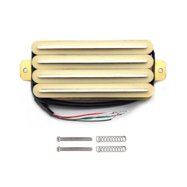 Imagem de ROZILO Guitarra elétrica Cream Hot Rail 2 lâminas duplas de alto rendimento tipo quatro bobinas Captador de guitarra Humbucker compatível com Stratocaster Telecaster Les Paul
