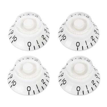 Imagem de Banworks Botões de controle de guitarra dos anos 50 24 estrias imperiais Konbs 2 tons 2 volume 6 mm (15/162.6 cm) puxadores de cartola superior para guitarras elétricas Gibson Les Paul LP SG Style