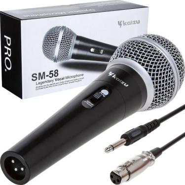 Imagem de 2X Microfone Com Fio Dinâmico Profissional Metal Karaoke Igr