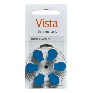 Imagem de 60 Pilhas/Bateria Auditiva Vista - Argosy- Selo Azul- Tamanho 675