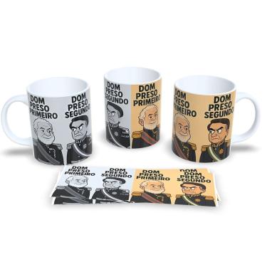 Imagem de Caneca de Porcelana Meme Político Dom Preso 1 e Dom Preso 2