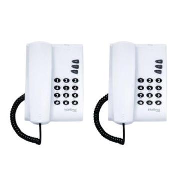 Imagem de Kit 2 Telefones Com Fio Pleno Brancos Intelbras